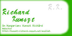richard kunszt business card
